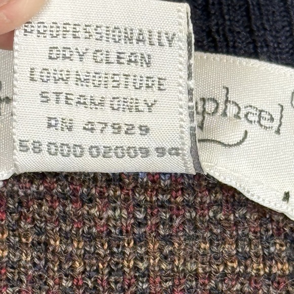 VTG Tricots St Raphael Sweater Mens Large Wool Abstract Geometric Knit Uruguay - Picture 5 of 10